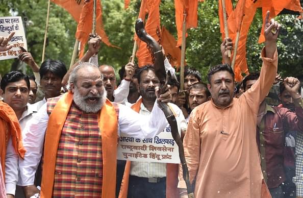 A protest against the Amarnath attack in Jantar Mantar in Delhi last year 