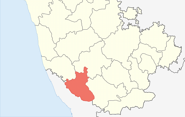 Kodagu district (in red) in South Karnataka (Nayvik/Wikimedia Commons)
