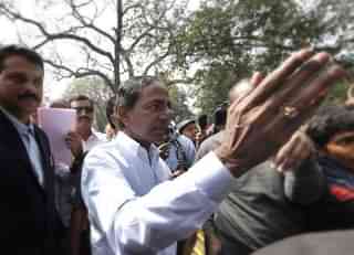 TRS chief K Chandrasekhar Rao pitches for a “third front” in national politics. (Arvind Yadav/Hindustan Times via Getty Images)