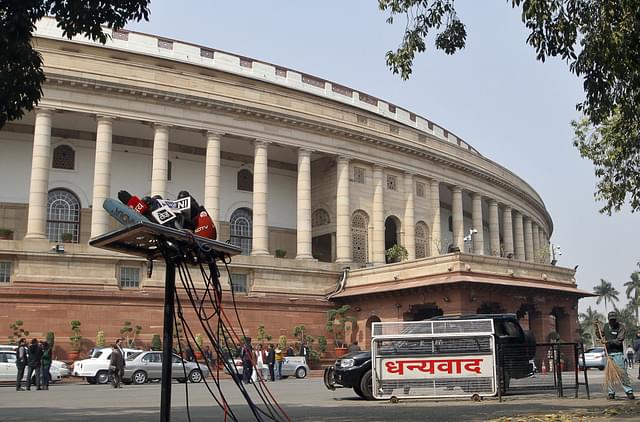 Parliament on the last day of 15th Lok Sabha. (Sanjeev Verma/Hindustan Times via Getty Images)