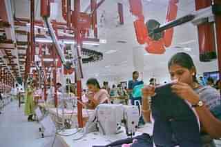 Workers at an apparel unit. India has been left behind by countries like Bangladesh and Vietnam in the apparel sector.&nbsp;