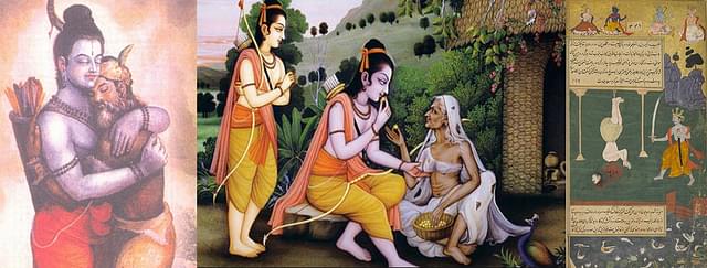 Rama embracing Guha and revering Sabari are glorified in Indic Rama narrative which generates the living Rama spirit. The killing of Sambuka is of academic interest. Note here that in the pre-colonial depiction of Sambuka incident the so-called ‘Sudra’ ascetic is fairer than Rama the Kshatriya.