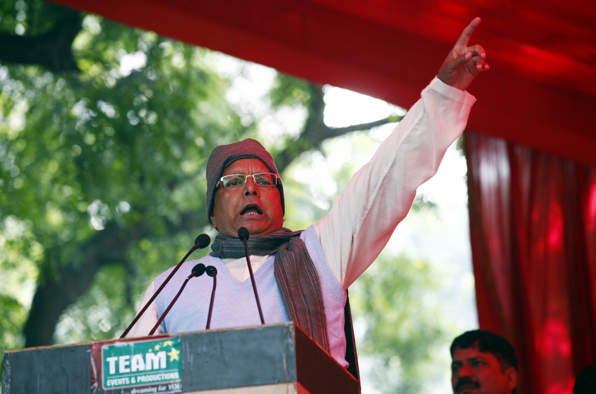 RJD supremo and former Bihar chief minister Lalu Prasad Yadav (Virendra Singh Gosain/Hindustan Times via Getty Images)