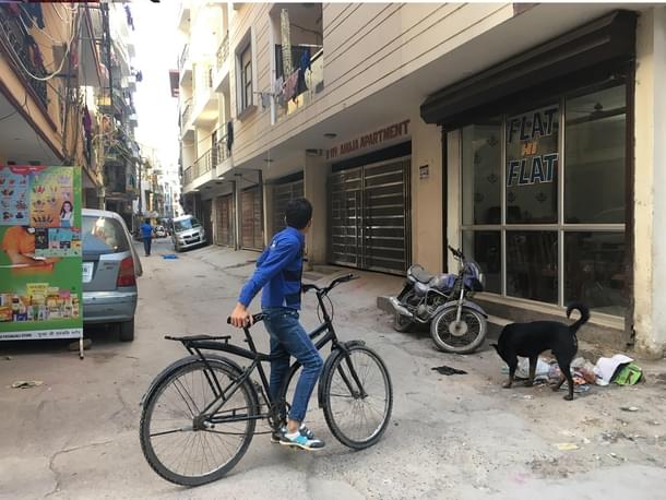 The site of the attack in Duggal Colony of Khanpur area in New Delhi