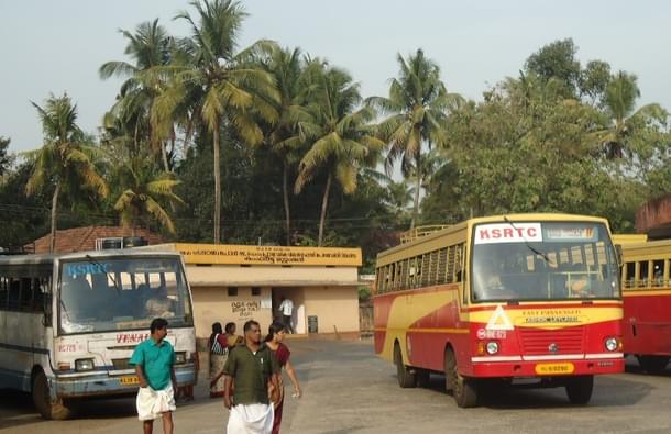 KSRTC buses parked at a depot. (Wikimedia Commons) 