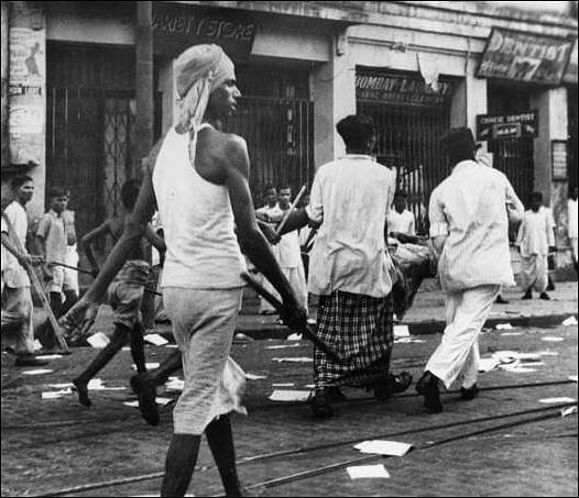 Riots in Calcutta preceding Partition (Keystone/GettyImages) 