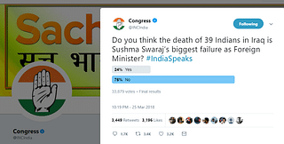 A screenshot of the Congress’ Twitter page.