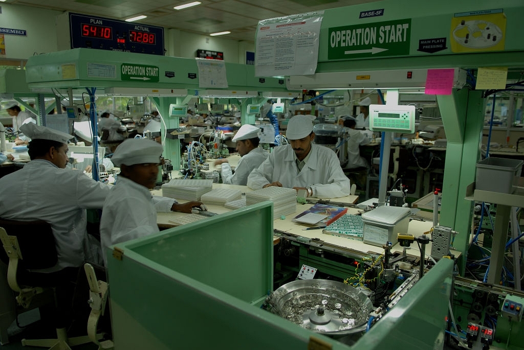 An inside view of a watch manufacturing factory in Hosur, Karnataka. (Hemant Mishra/Mint via Getty Images)