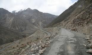 Karakoram Highway over Khunjerab Pass.