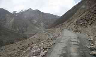 Karakoram Highway over Khunjerab Pass. 