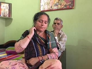 Tripta Devi and Om Prakash Sangra, parents of the accused juvenile boy, in their house in Hiranagar