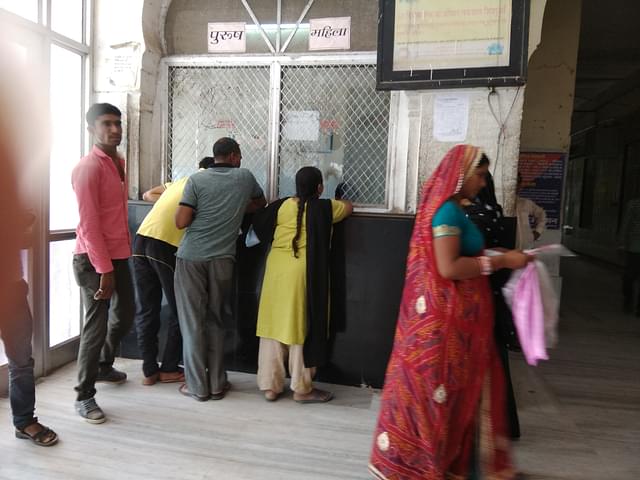 A busy morning at S K Hospital in Sikar.