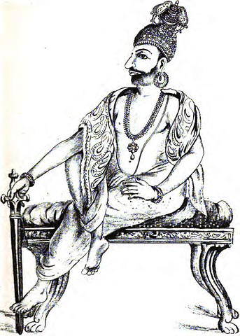 A portrait of Anizham Thirunal Marthanda Varma (<i>A History of Travancore from the Earliest Times</i> (1878) by P Shangunny Menon)