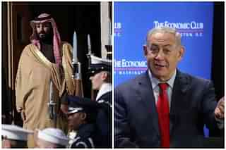 Saudi Prince Mohammed bin Salman (left) and Israel Prime Minister Benjamin Netanyahu (right)