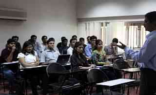 Students at the Institute of Industrial Engineering in Goregaon. (Sattish Bate/Hindustan Times via Getty Images)