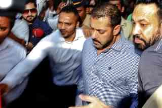 Bollywood actor Salman Khan coming out of Mumbai High Court. (Arijit Sen/Hindustan Times via Getty Images)