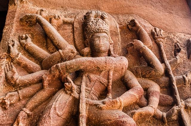 The imagination and audacity of the sculptor of the Shiva Tandava image at Badami are truly amazing.