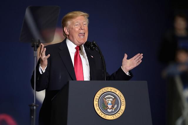 President Donald Trump speaks at an event in Washington. (Scott Olson/Getty Images)