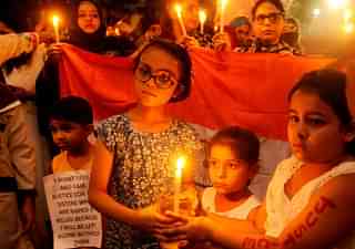 Children took to the streets in Kolkata to protest against the rape and murder of an eight-year-old girl in Kathua. (Samir Jana/Hindustan Times via GettyImages)&nbsp;