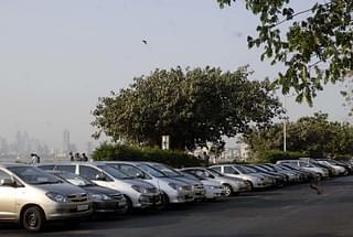 Cars parked in the Nariman Point area (Kalpak Pathak/Hindustan Times via Getty Images)