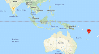 Location of Vanuatu. (Google Maps) 