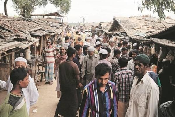 Rohingya Muslims living illegally in Jammu.