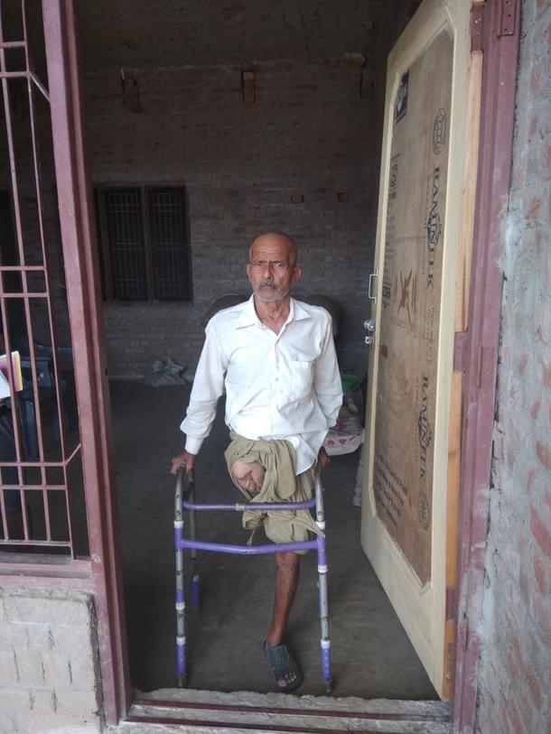 Tilak Raj at his home in Arnia (Jatinder Jamwal)