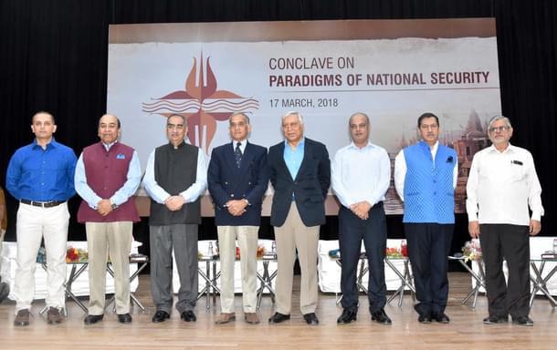Kashi Manthan officials at the inaugural conclave on paradigms of national security