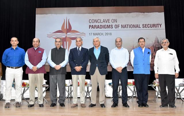 Kashi Manthan officials at the inaugural conclave on paradigms of national security 