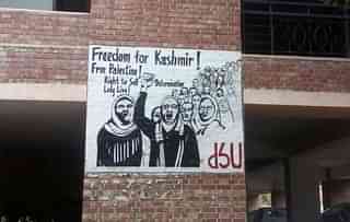 Poster demanding “Freedom for Kashmir” appears in JNU (Twitter)