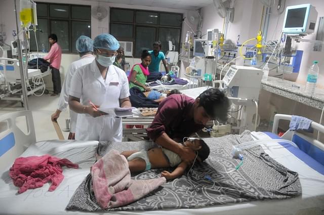 A children’s ward at a hospital in Uttar Pradesh.&nbsp; (Deepak Gupta/Hindustan Times via Getty Images)