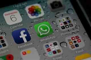 The WhatsApp application is displayed on an iPhone. (Justin Sullivan/Getty Images)&nbsp;