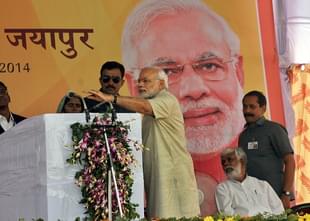 Narender Modi at Jayapur on 7 November 2014 in Varanasi