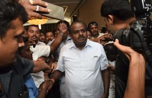 Janata Dal (Secular) leader H D Kumaraswamy. (Arijit Sen/Hindustan Times via Getty Images)