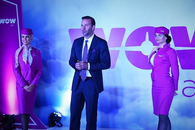 Skúli Mogensen, Wow Air founder and CEO announces the new flights. (pic via Twitter)