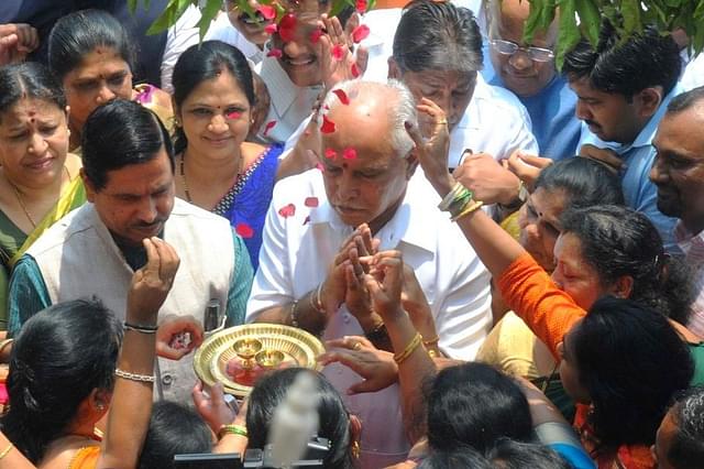The BJP chief ministerial candidate B S Yeddyurappa. (Hemant Mishra/Mint via Getty Images)