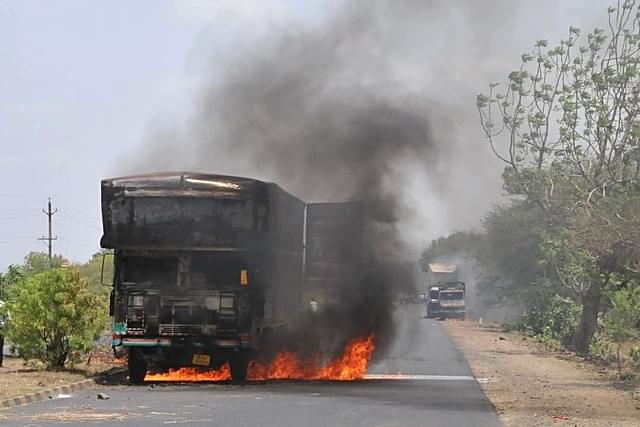 The farmers’ protest that turned violent. (Mujeeb Faruqui/Hindustan Times via Getty Images)