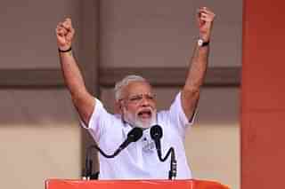 Prime Minister Narendra Modi during a political rally (Arijit Sen/Hindustan Times via GettyImages)