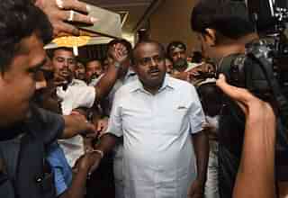 Janata Dal (Secular) leader Kumaraswamy. (Arijit Sen/Hindustan Times via Getty Images)