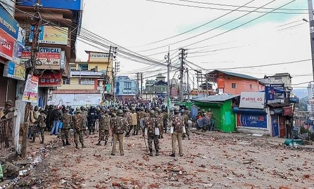 Unrest in Shillong. (PTI) 