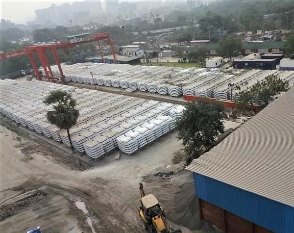 Tunnel rings at L&T-STEC’s casting yard on the Jogeshwari-Vikhroli Link Road