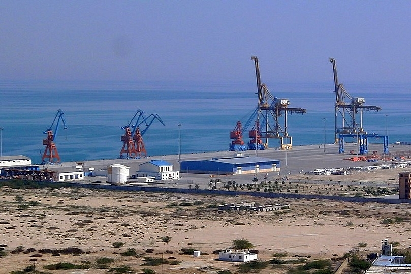 A construction site at Gwadar port in the Arabian Sea (BEHRAM BALOCH/AFP/Getty Images)