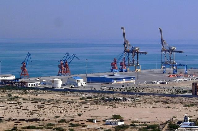 A construction site at Gwadar port in the Arabian Sea (BEHRAM BALOCH/AFP/Getty Images)