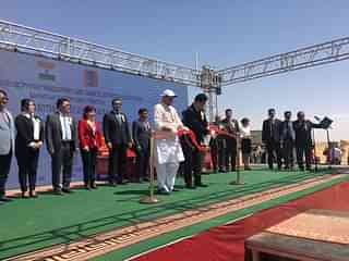 Mongolia breaks  ground for the construction of the refinery in presence of Home Minister Rajnath Singh. (Rajnath Singh/Twitter)