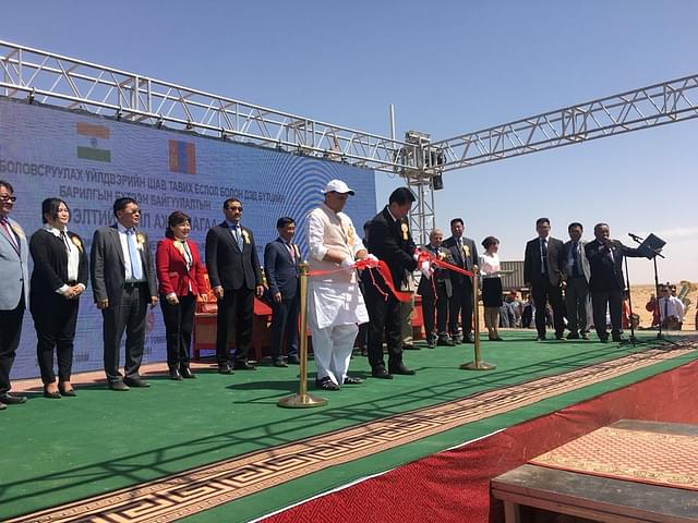  Mongolia breaks  ground for the construction of the refinery in presence of Home Minister Rajnath Singh. (Rajnath Singh/Twitter)