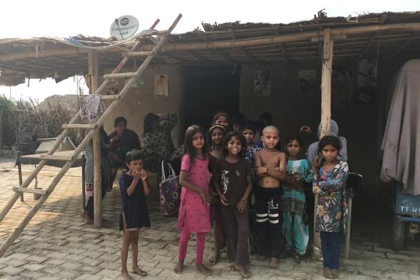 Despite the heat, children were playing around