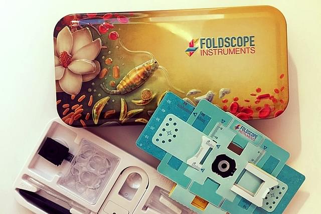 (A foldscope kit, image credit Team Foldscope)