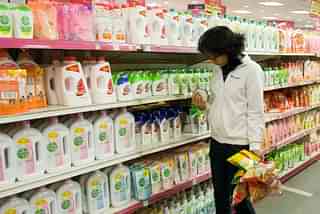 A shopper browses the shelves of  Vishal Mega Mart Shopping Mall in Delhi. (Rajkumar/Mint via GettyImages)&nbsp;