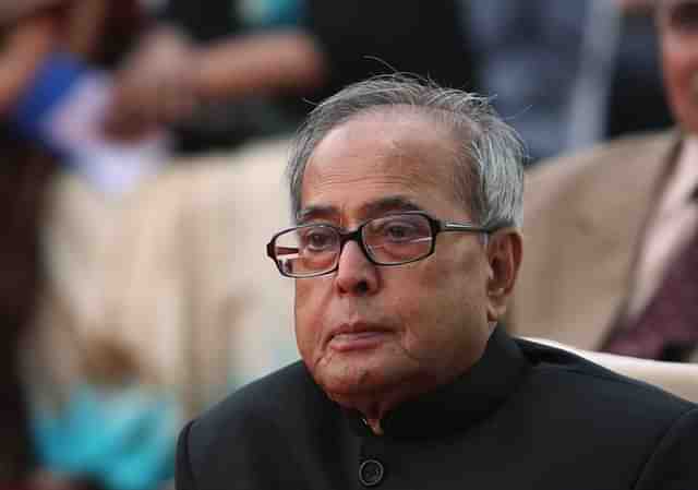 Former president Pranab Mukherjee. (Arvind Yadav / Hindustan Times via Getty Images)