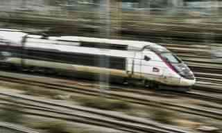 A TGV (train a grande vitesse) at Lille train station.(PHILIPPE HUGUEN/AFP/Getty Images)